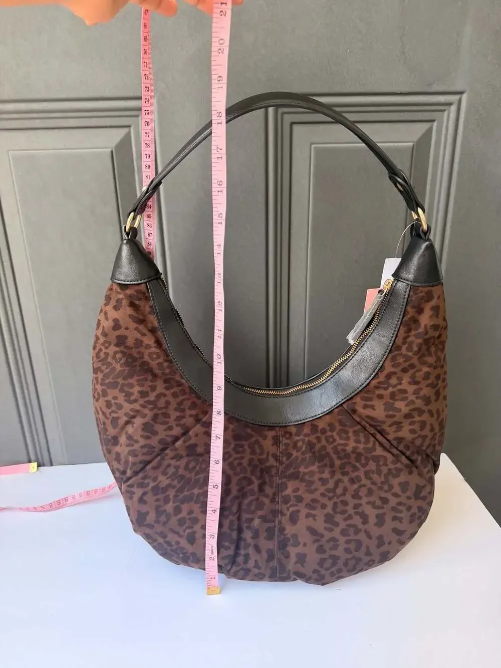 Juicy Couture Retro Glam Hobo Handbag in Chocolate Leopard